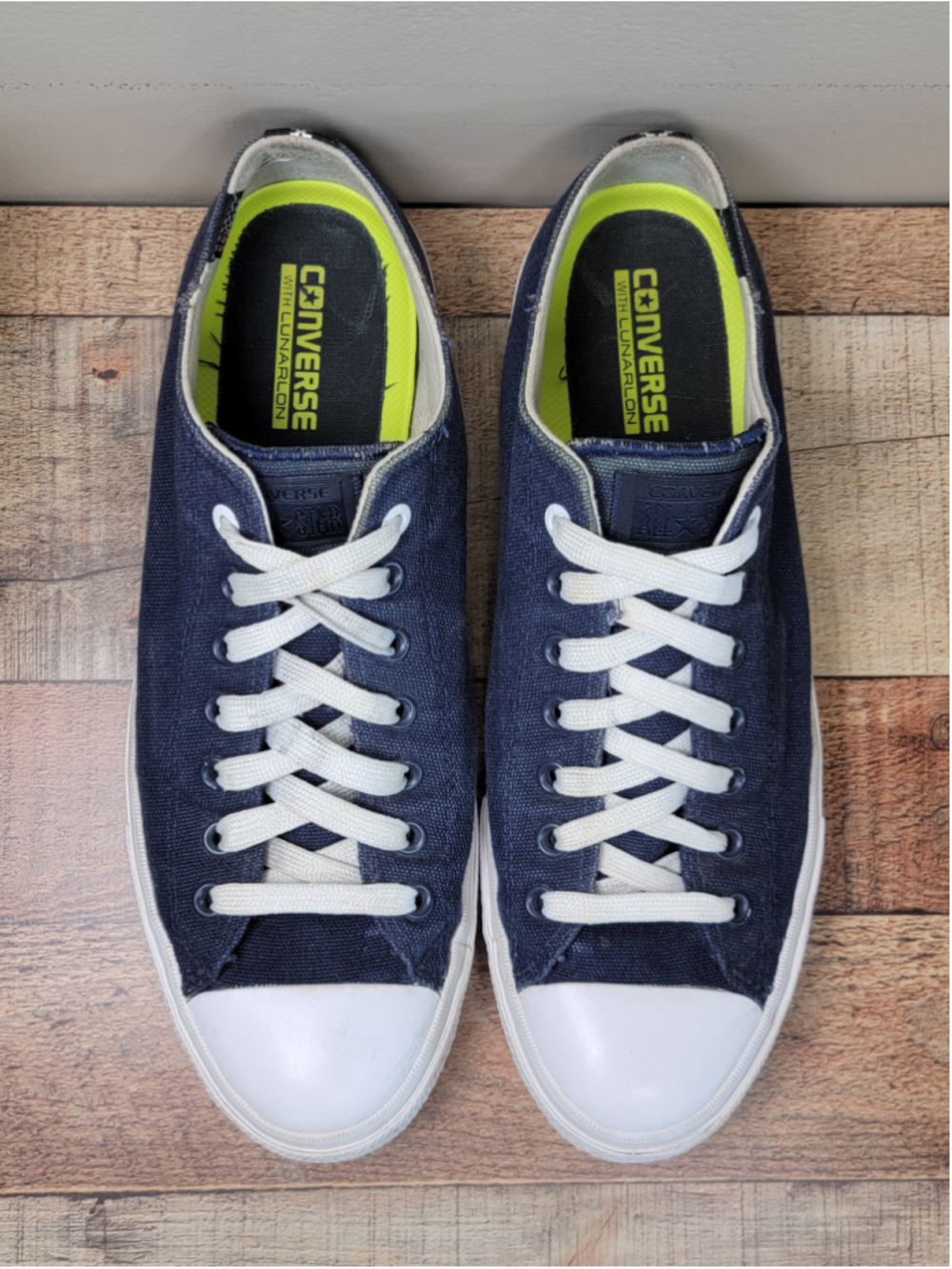 Converse 12 Chuck Taylor II Low Top Ox Dark Blue Canvas Sneakers All Star CTAS - Picture 2 of 13